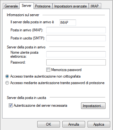 Configurazione turboSMTP Windows Live Mail
