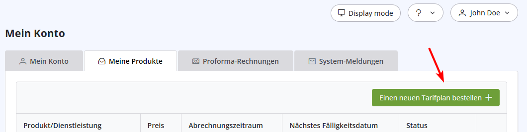Tarif ändern 2