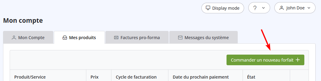 changer de forfait 2