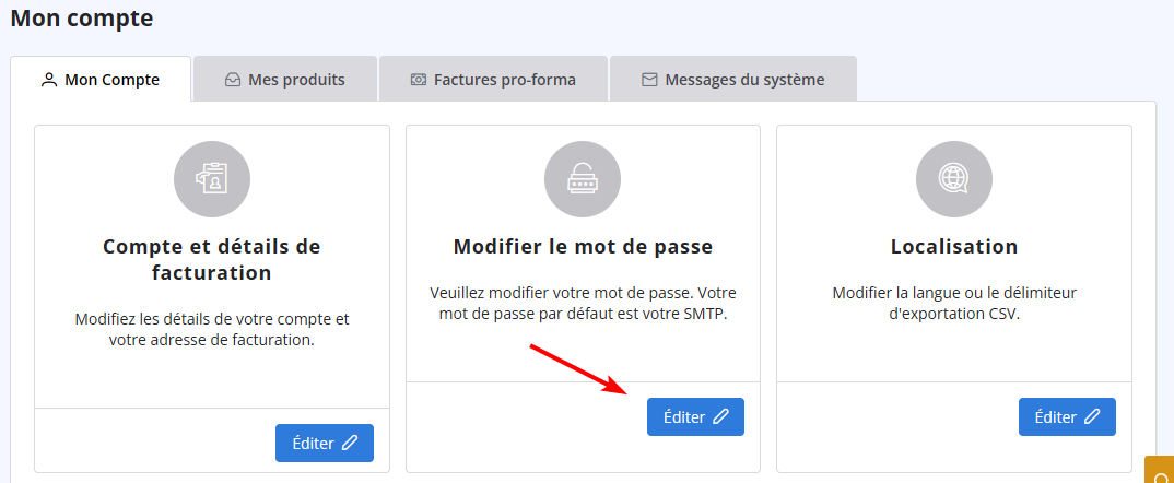 change password