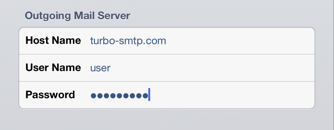 hotmail smtp server settings for ipad