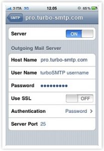 outgoing mail server iphone