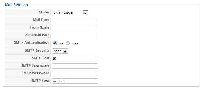 SMTP settings Joomla smtp mail server - SMTP service provider