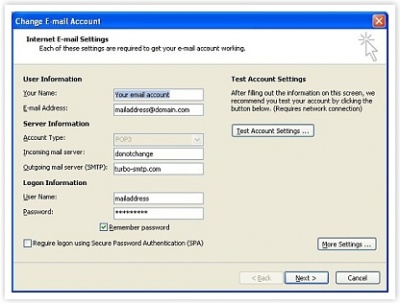 emeraldhost email setup for outlook