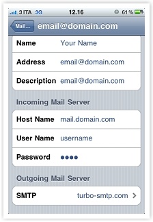 mail server for iPhone