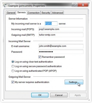 mailbird smtp server settings