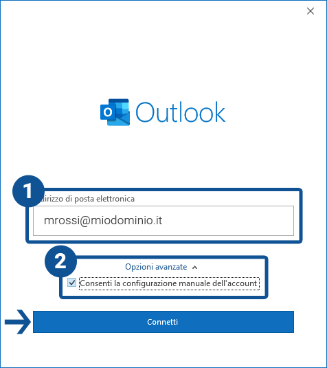 Come configurare il client di posta Outlook