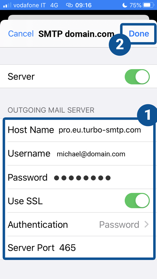 How to set up iOS Mail email client