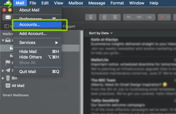 How to set up Mac OS Mail email client