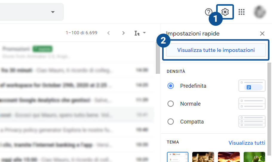 Come configurare il client di posta Gmail su browser
