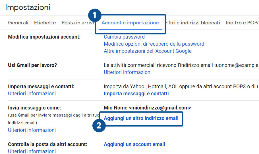 Come configurare il client di posta Gmail su browser