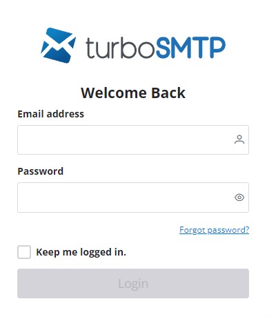 TurboSMTP dashboard login
