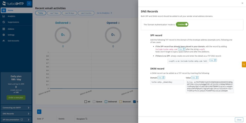 TurboSMTP DNS records: step by step guide for a proper setup