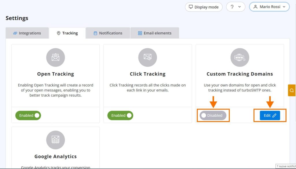 How to register your Custom Tracking Domains on TurboSMTP