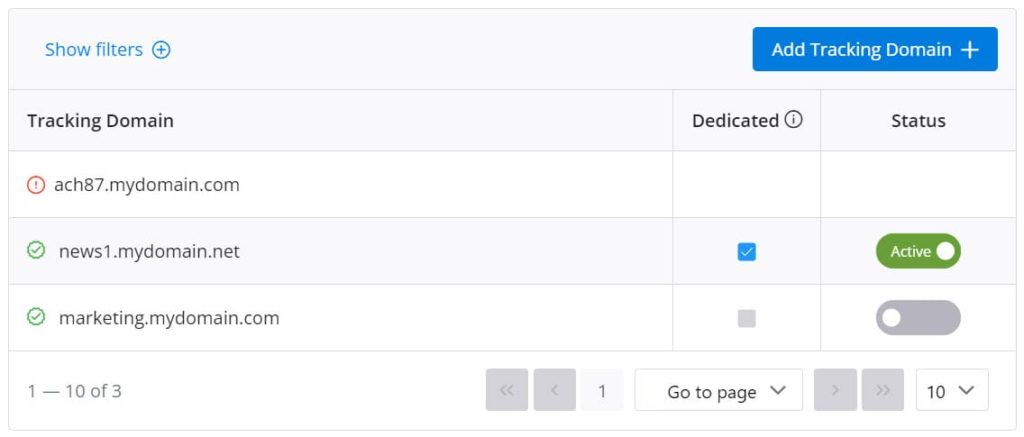 How to register your Custom Tracking Domains on TurboSMTP