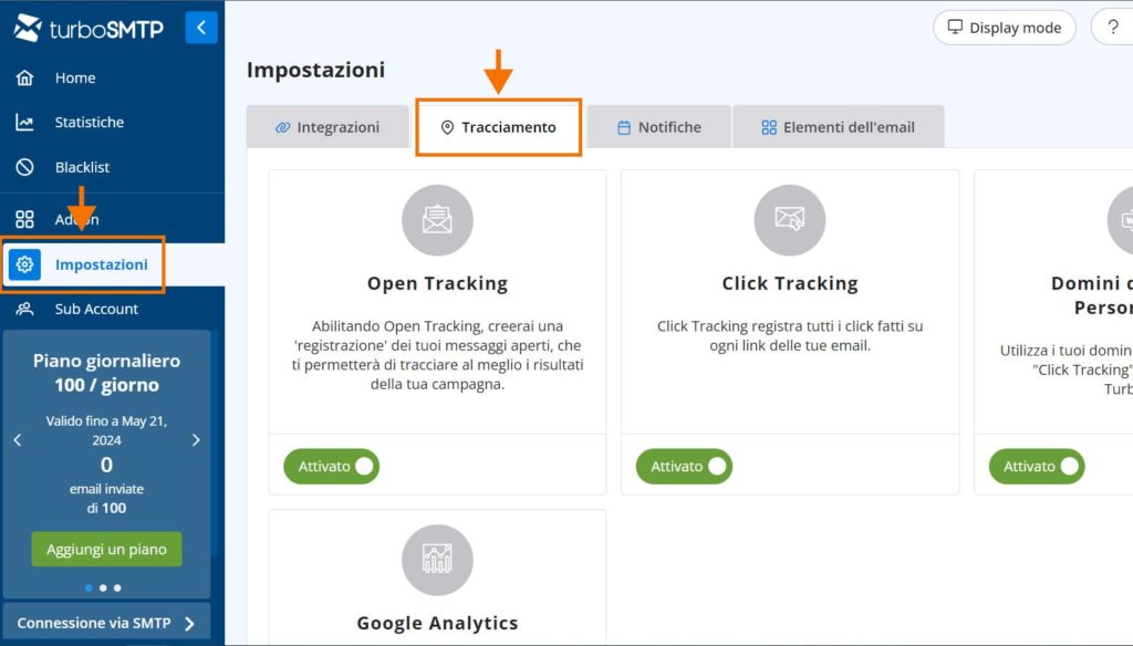 Come registrare i tuoi Domini di Tracking Personalizzati su TurboSMTP