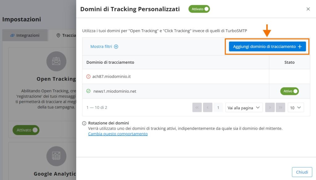 Come registrare i tuoi Domini di Tracking Personalizzati su TurboSMTP