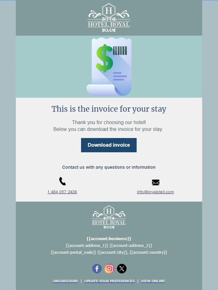 Transactional emails invoice